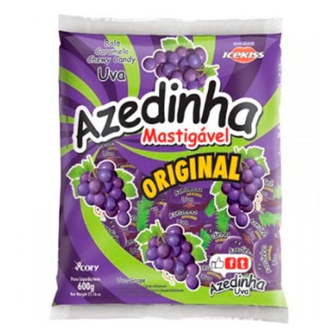 BALA ICEKISS MASTIGAVEL AZEDINHA UVA 600G