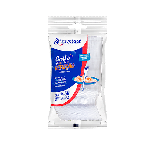 GARFO STRAWPLAST REFEICAO C/50 CRISTAL