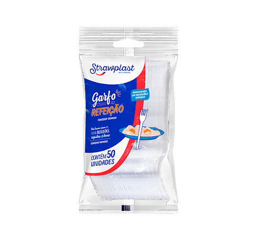 GARFO STRAWPLAST REFEICAO C/50 CRISTAL