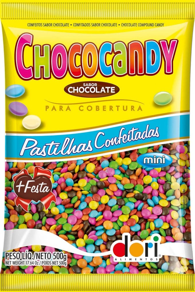 CHOCOCANDY PASTILHA CONF COLORIDO 500G