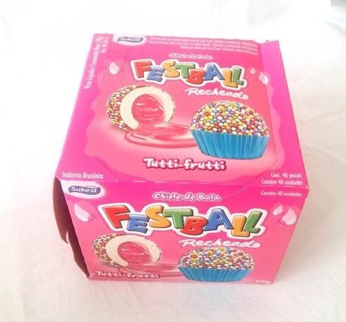 CHICLETE SUKEST FEST BALL FRUT 240G 40UND