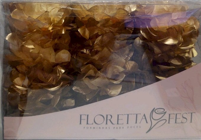 FORMINHA FLORETTA FEST C/30UND M-24 OURO METALIZADO