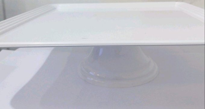 BOLEIRA QUADRADA 30CM BRANCO