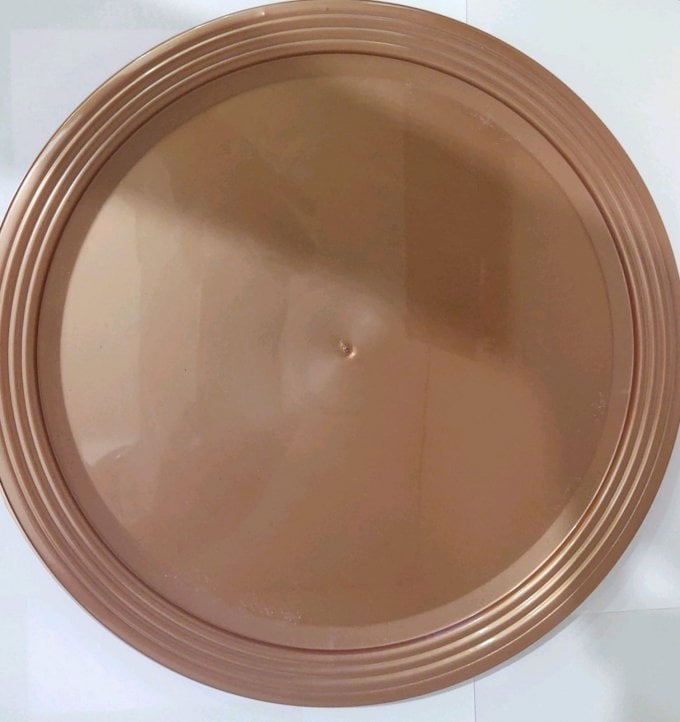 BANDEJA REDONDA 30CM ROSE GOLD