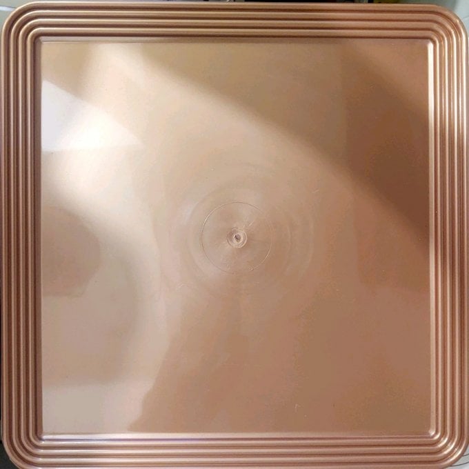 BANDEJA QUADRADA 30CM ROSE GOLD