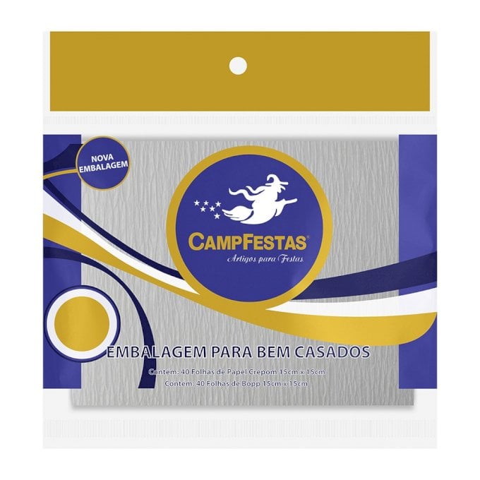 PAPEL PARA BEM CASADO 15X15CM 40FOLHAS CREPOM E 40 FOLHAS TRABSPARENTES BRANCO
