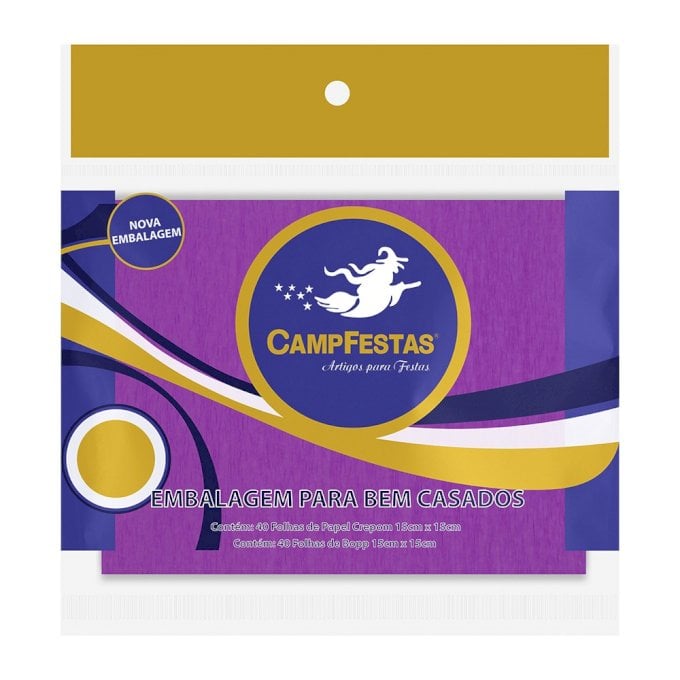 PAPEL PARA BEM CASADO 15X15CM 40FOLHAS CREPOM E 40 FOLHAS TRABSPARENTES LILAS