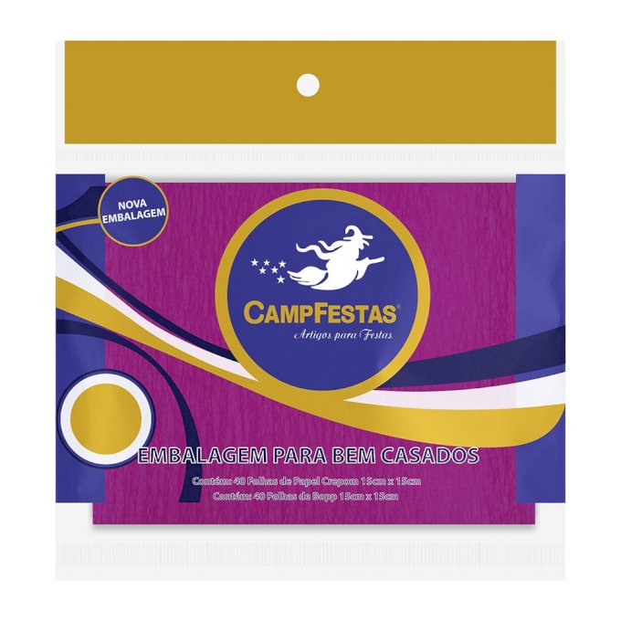 PAPEL PARA BEM CASADO 15X15CM 40FOLHAS CREPOM E 40 FOLHAS TRABSPARENTES MARROM