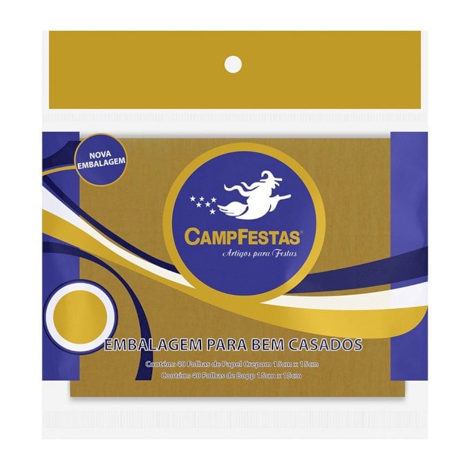 PAPEL PARA BEM CASADO 15X15CM 40FOLHAS CREPOM E 40 FOLHAS TRABSPARENTES OURO METALIZADO
