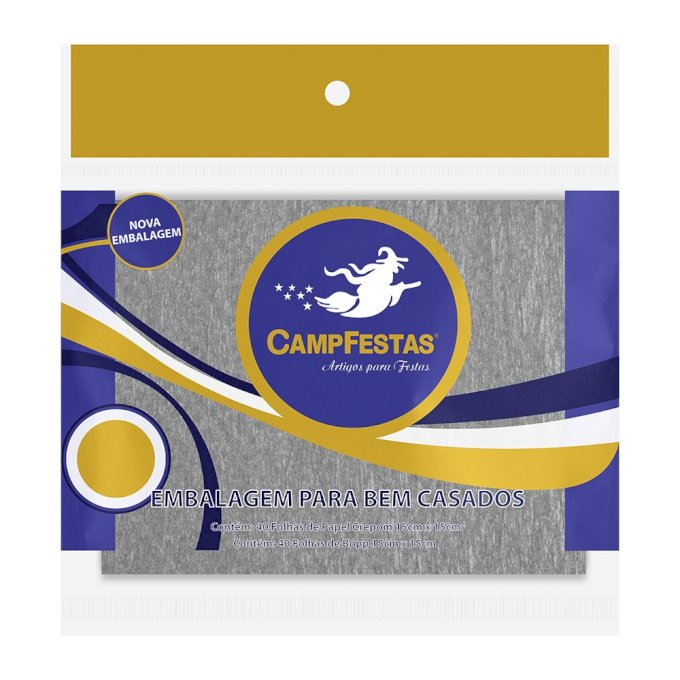 PAPEL PARA BEM CASADO 15X15CM 40FOLHAS CREPOM E 40 FOLHAS TRABSPARENTES PRATA METALIZADO