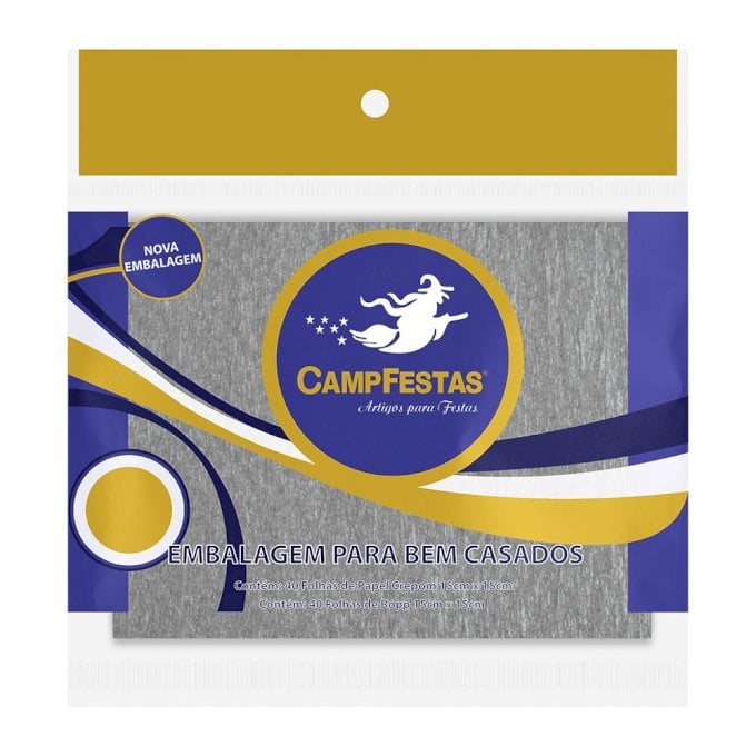 PAPEL PARA BEM CASADO 15X15CM 40FOLHAS CREPOM E 40 FOLHAS TRABSPARENTES PRATA METALIZADO
