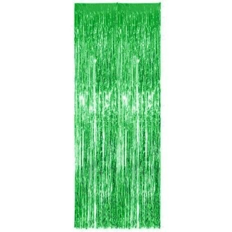CORTINA METALIZADA TIRAS VERDE 2 X 1MT UND