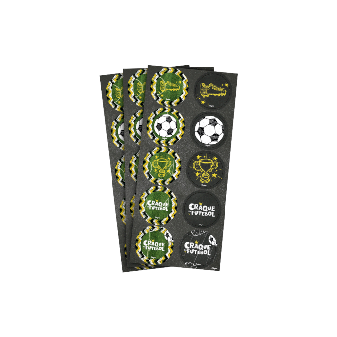 ADESIVO REDONDO FESTA FUTEBOL 40UND