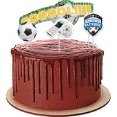 TOPPER PARA BOLO APAIXONADOS POR FUTEBOL C/4