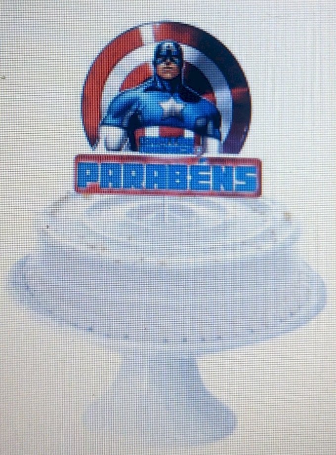 DECORACAO DE BOLO CAPITAO AMERICA ANIMACAO 1UND