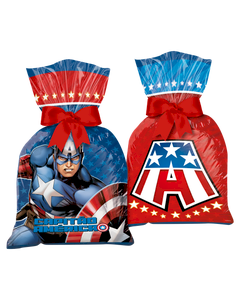 SACOLA PLASTICA CAPITAO AMERICA C/12UND