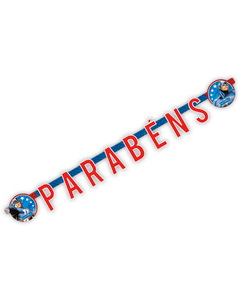 FAIXA PARABENS CAPITAO AMERICA ANIMACAO 1UND