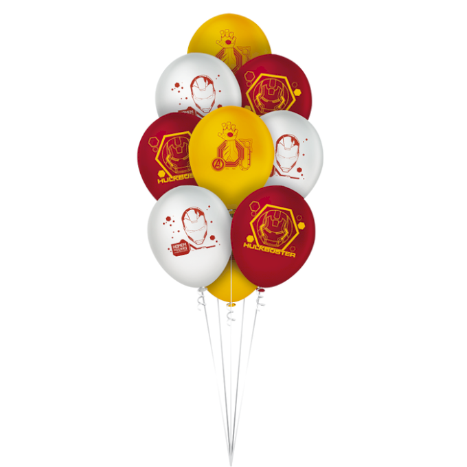 BALAO LATEX REDONDO 9¨HOMEM DE FERRO C/25UND