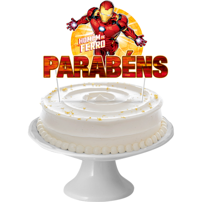 DECORACAO DE BOLO HOMEM DE FERRO 1UND