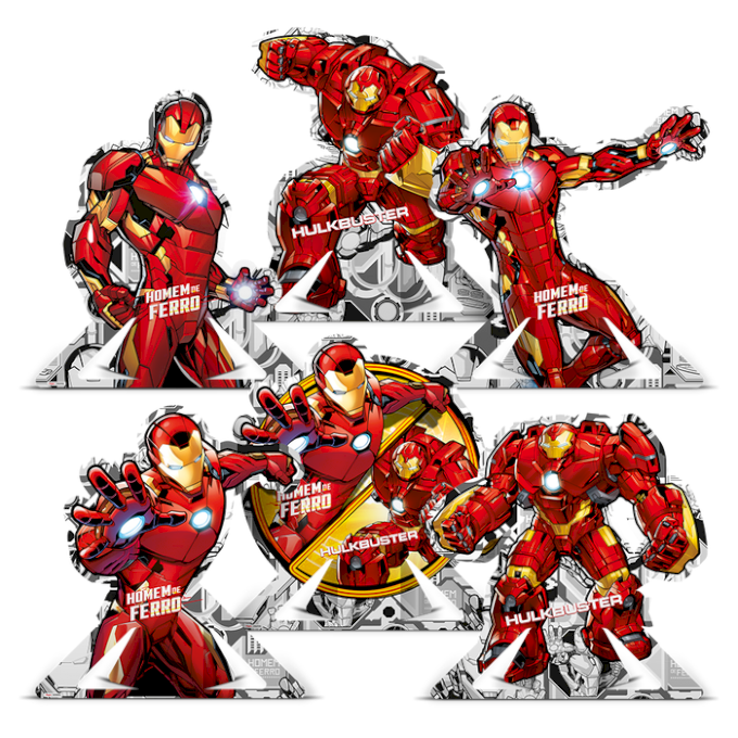 DECORACAO DE MESA HOMEM DE FERRO C/6UND