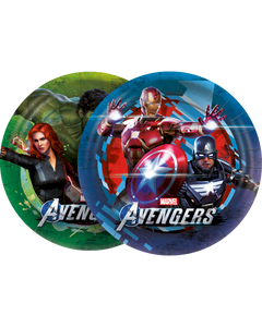 PRATO PAPEL 18CM VINGADORES (AVENGERS) C/8