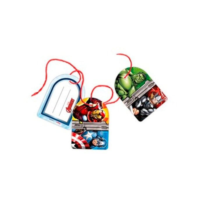 TAGS COM CORDAO VINGADORES (AVENGERS) C/8