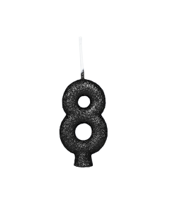 VELA CINTILANTE GLITTER PRETO 8