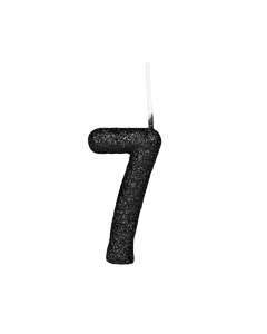 VELA CINTILANTE GLITTER PRETO 7