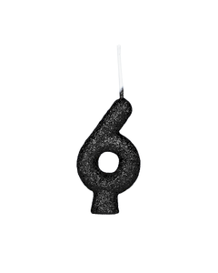 VELA CINTILANTE GLITTER PRETO 6