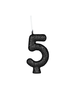 VELA CINTILANTE GLITTER PRETO 5