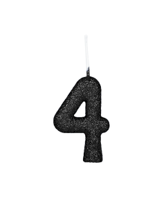 VELA CINTILANTE GLITTER PRETO 4