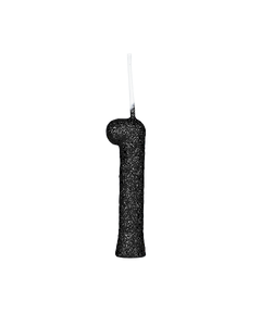 VELA CINTILANTE GLITTER PRETO 1