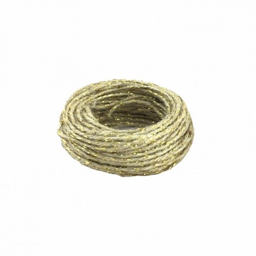 FIO JUTA C/ LUREX 15M NATURAL FIOS OURO