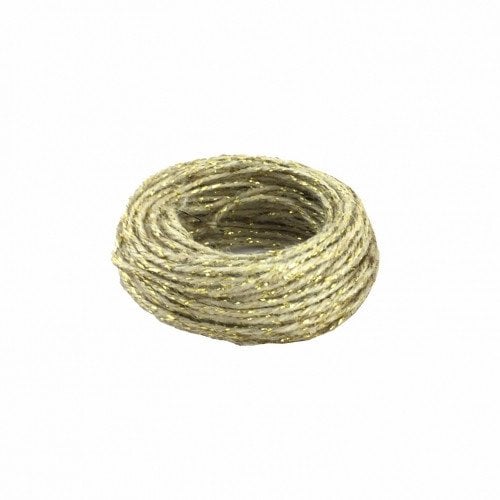 FIO JUTA C/ LUREX 15M NATURAL FIOS OURO
