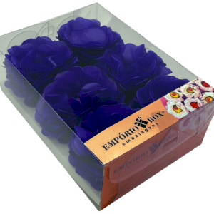 FLOR DE SEDA C/30UND AZUL ESCURO