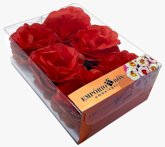 FLOR DE SEDA C/30UND VERMELHO