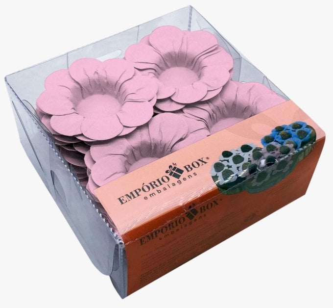 PETALA DE PAPEL 13X13X5CM C/40UND- ROSA BEBE