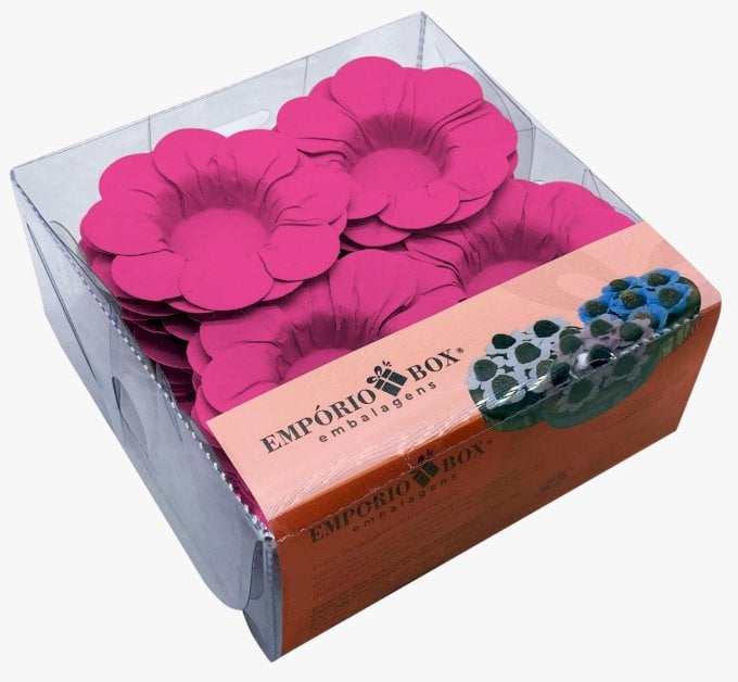 PETALA DE PAPEL 13X13X5CM C/40UND- PINK CANCUN