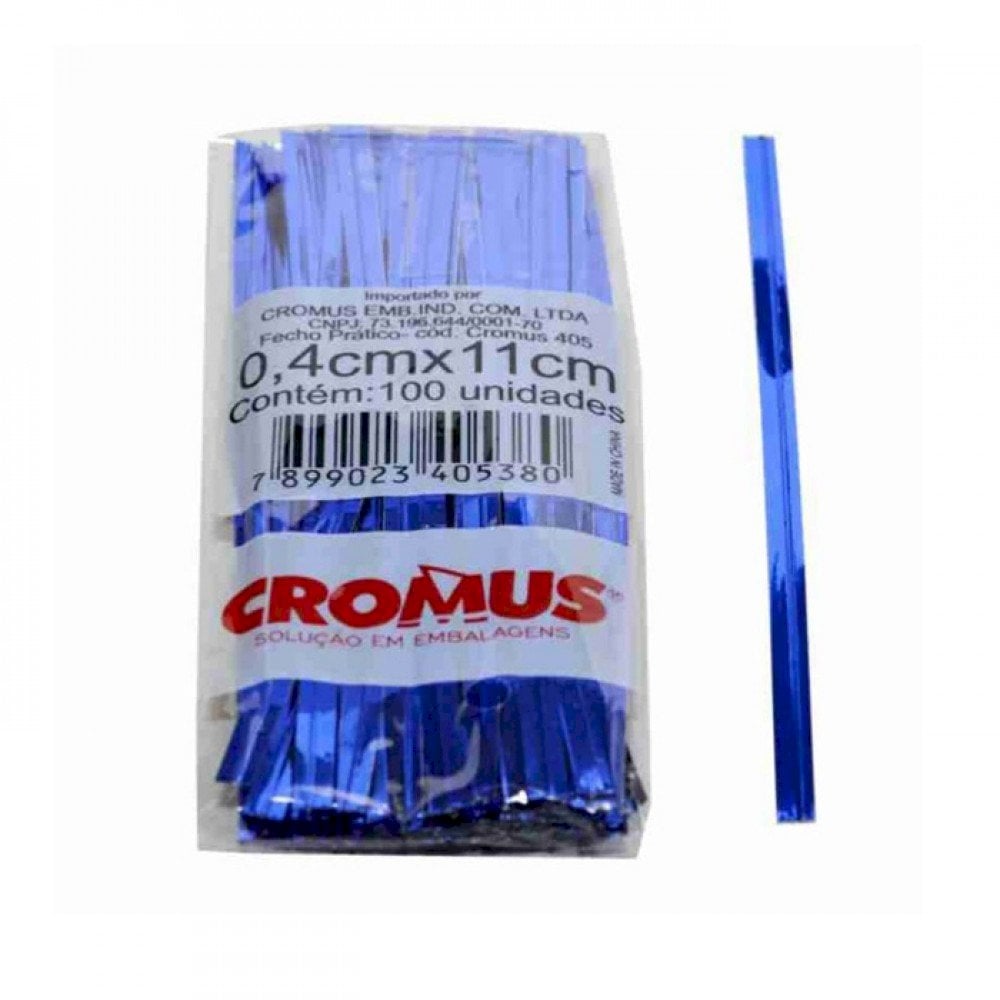FECHO PRATICO AZUL 4MMX11CM C/100