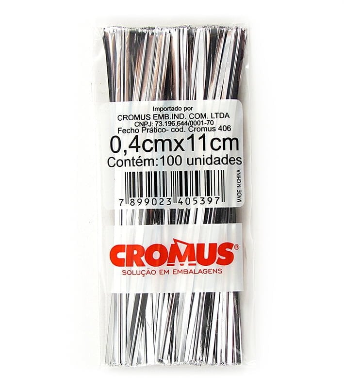 FECHO PRATICO PRATA 4MMX11CM C/100