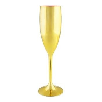 TACA CHAMPANHE ACRILICO DOURADO 180ML