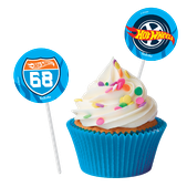 BANDEIRINHAS PARA DOCINHOS HOT WHEELS C/8