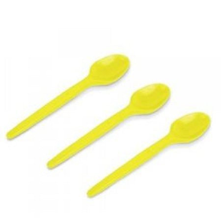 COLHER ACRILICO EXTRA FORTE C/25UND AMARELO SOLIDO