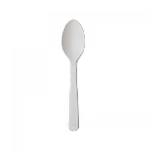 COLHER ACRILICO REFEICAO BRANCO C/50