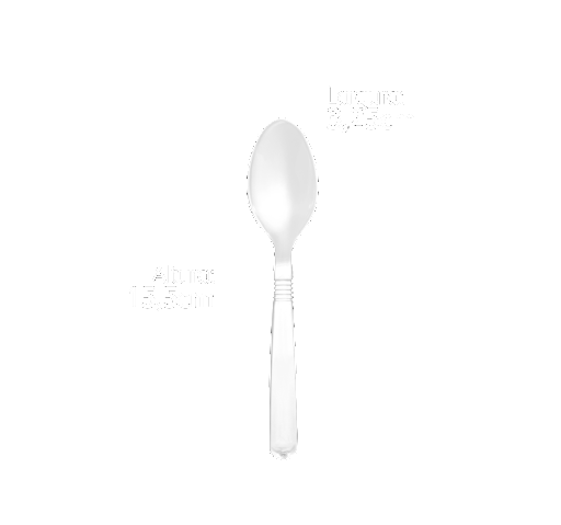 COLHER ACRILICO REFEICAO CRISTAL C/50