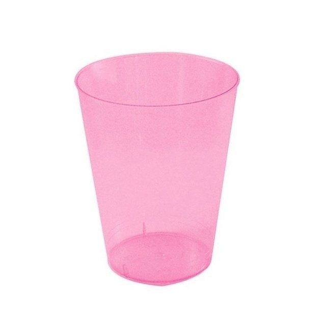 COPO ACRILICO C/10UND 200ML ROSA
