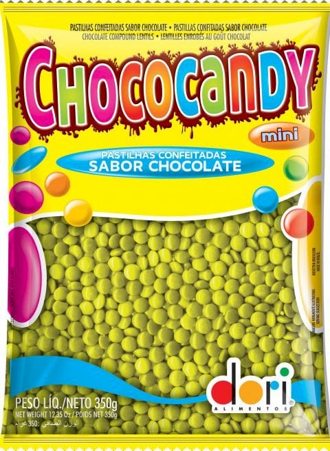 CHOCOCANDY PASTILHA CONFEITADA AMARELO 350G