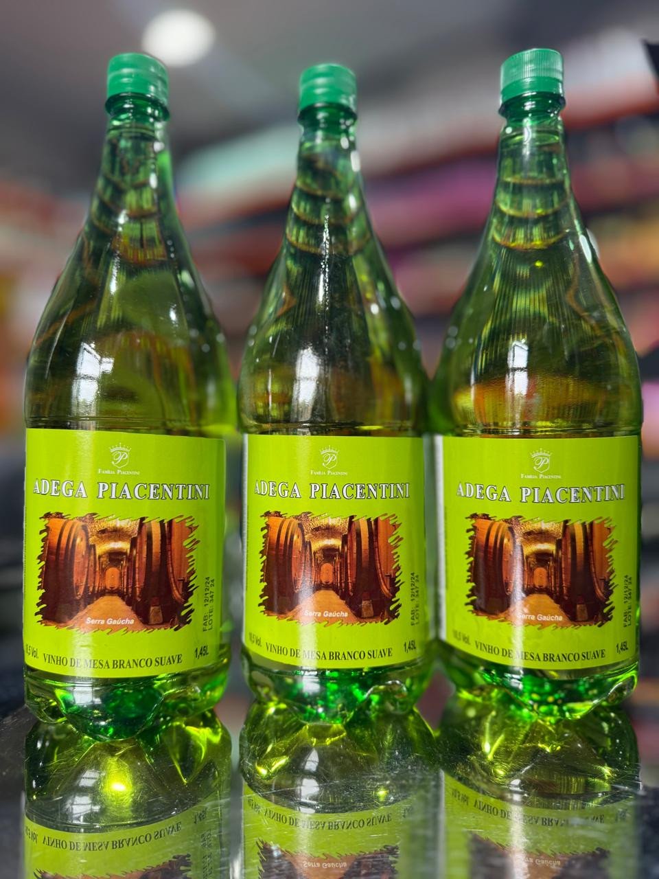 VINHO PIACENTINI BRANCO SUAVE 1,5L UN 