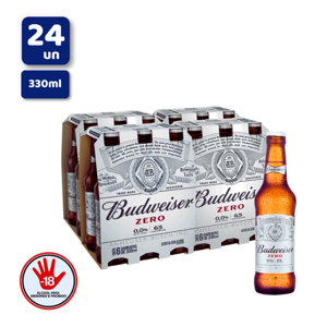 CERVEJA BUDWEISER ZERO   PACK C/24