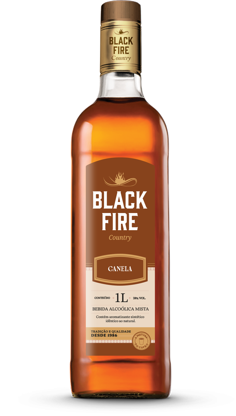 BEBIDA ALCOOLICA MISTA BLACK FIRE COUNTRY CANELA 1L